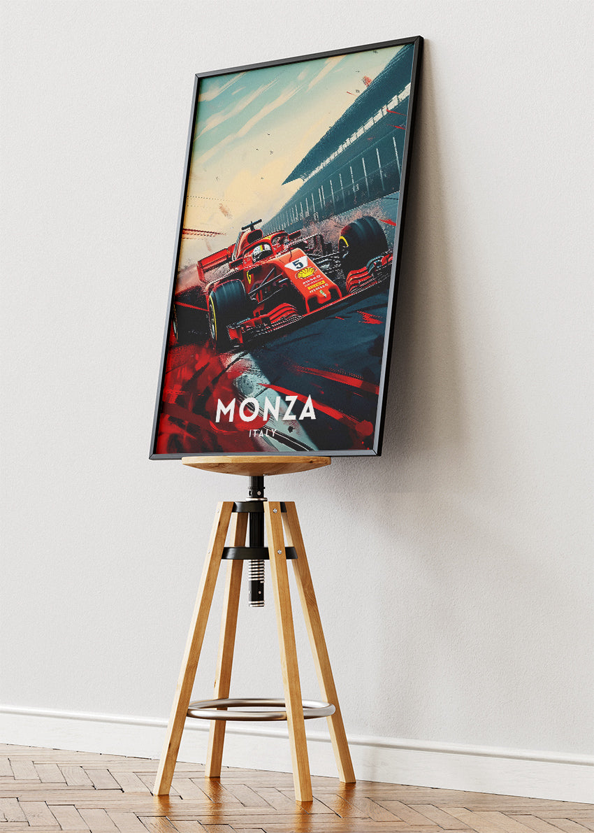 Monza Formula One Speed Circuit Poster & Canvas | Italian Motorsport Wall Art