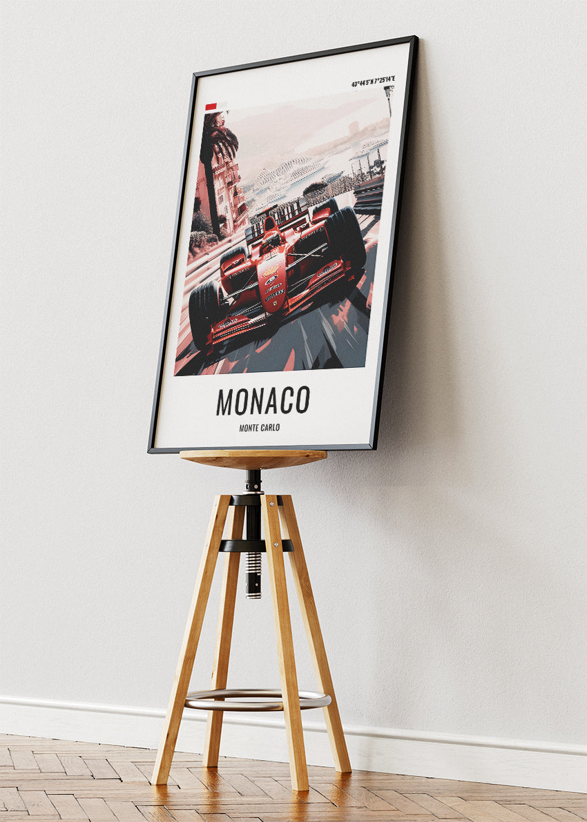 Monaco Formula One Grand Prix Poster & Canvas | Monte Carlo Racing Wall Art