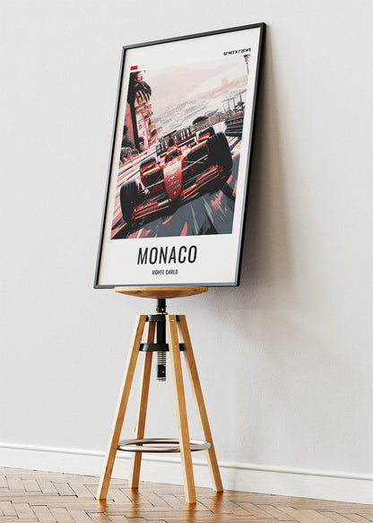 Monaco Formula One Grand Prix Poster & Canvas | Monte Carlo Racing Wall Art