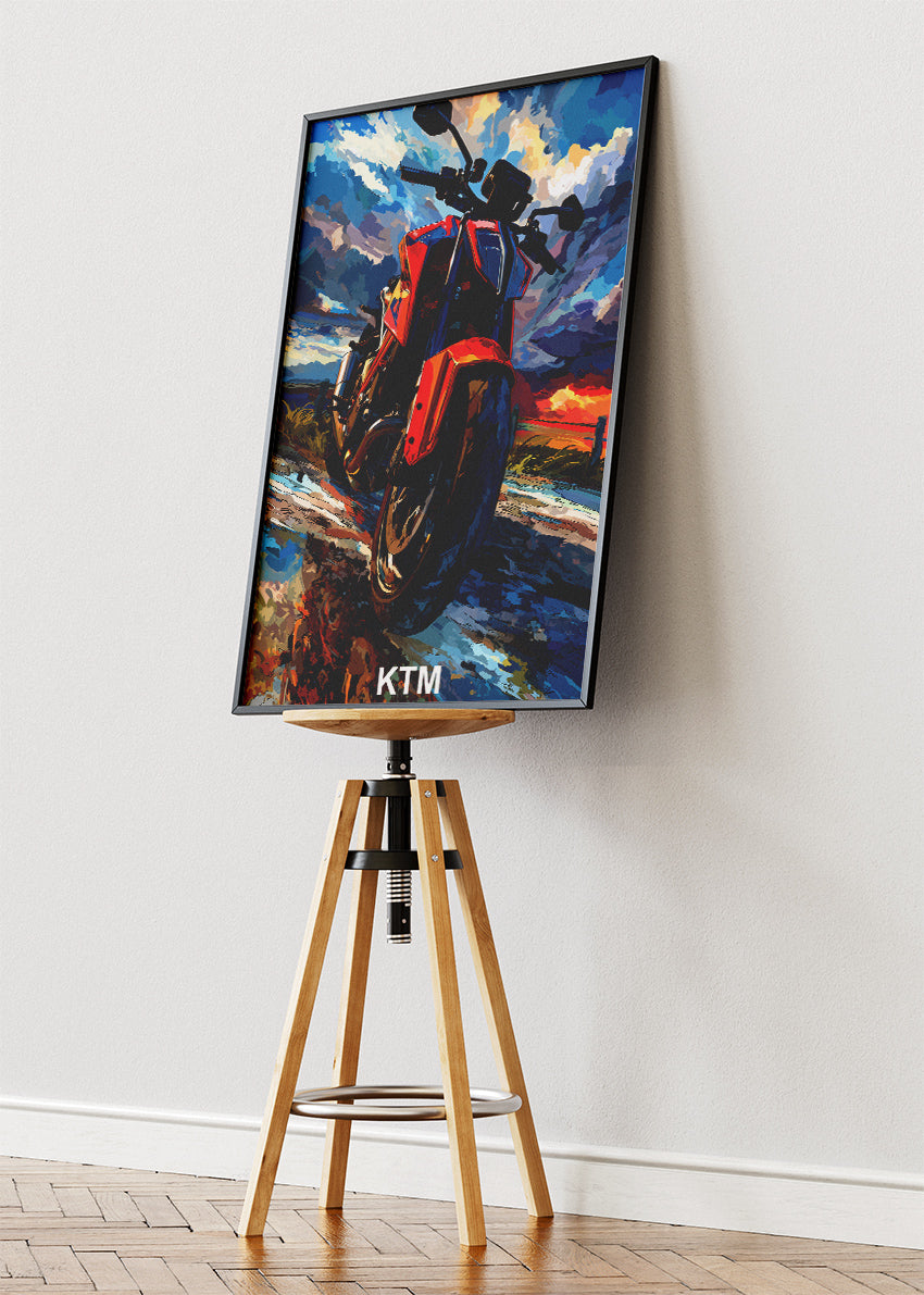 KTM Street Fury Motorcycle Wall Art Poster & Canvas