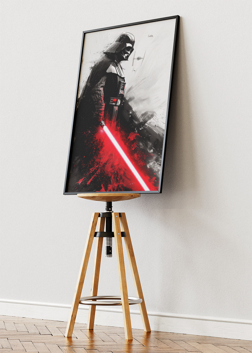 Darth Vader Red Lightsaber Portrait Canvas & Poster Print – AI PRINT LAB