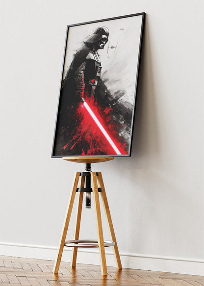 Darth Vader Red Lightsaber Portrait Canvas & Poster Print – AI PRINT LAB
