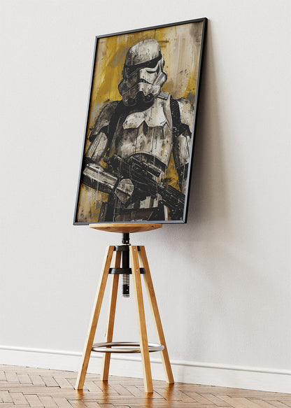 Stormtrooper Vintage Grunge Portrait Canvas & Poster Print – AI PRINT LAB