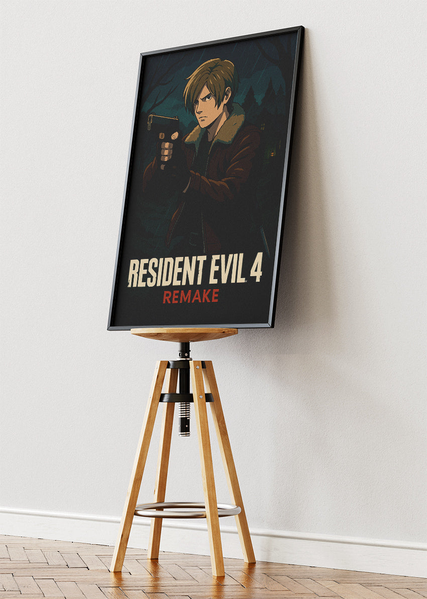 Survival Horror Action Wall Art Poster & Canvas – Dark Cinematic Gaming Artwork