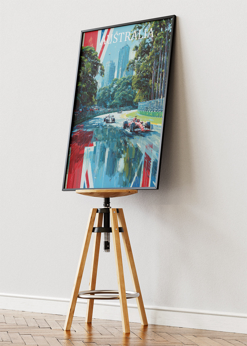 Australia Formula Racing Urban Poster & Canvas Print | Modern City Circuit Wall Art
