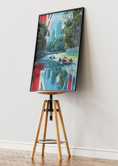 Australia Formula Racing Urban Poster & Canvas Print | Modern City Circuit Wall Art