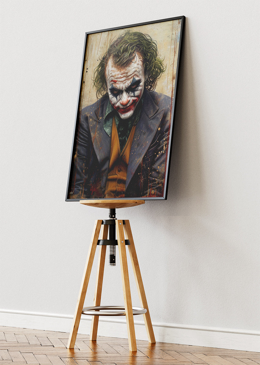 Joker Intense Portrait Canvas & Poster Print – AI PRINT LAB