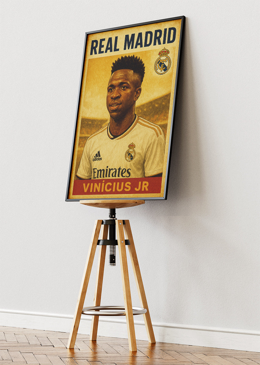 Real Madrid Vinícius Jr Wall Art | Iconic Football Poster & Canvas