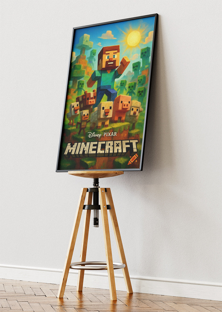 Minecraft Wall Art Poster & Canvas – Cute Block World Adventure Gaming Artwork