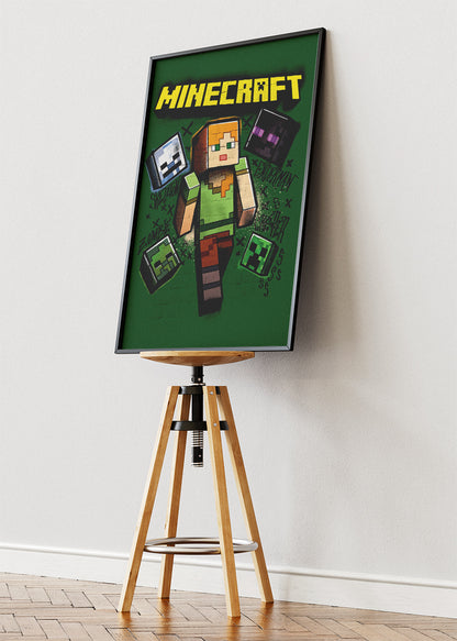 Minecraft Wall Art Poster & Canvas – Character & Mobs Adventure Gaming Artwork