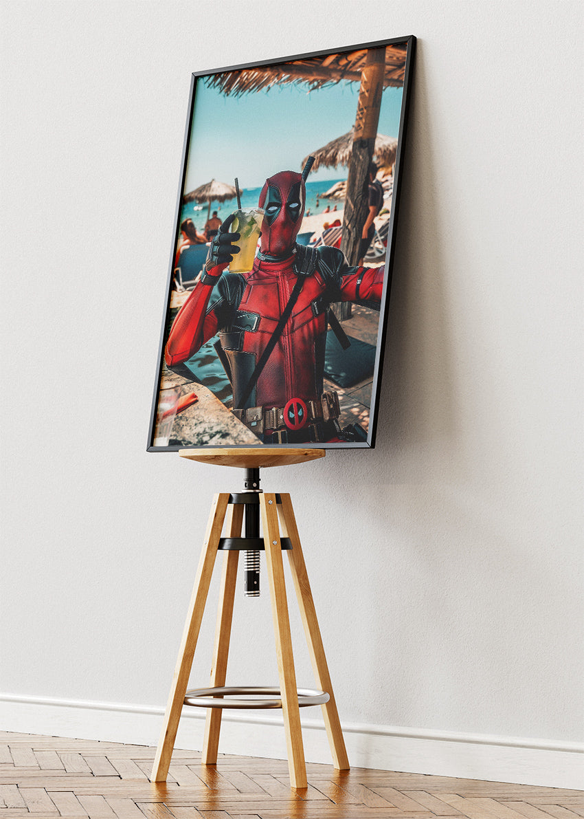Deadpool Beach Vibes Canvas & Poster Print – AI PRINT LAB