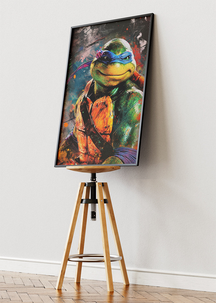 Leonardo Ninja Turtle Color Splash Canvas & Poster Print – AI PRINT LAB