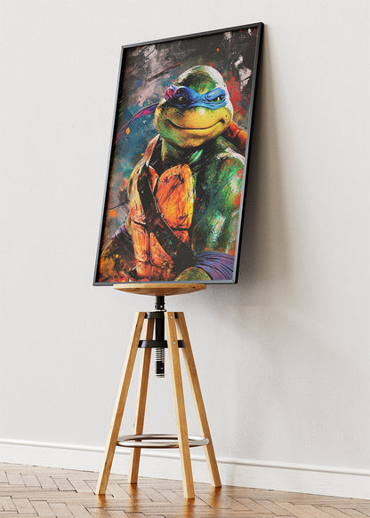 Leonardo Ninja Turtle Color Splash Canvas & Poster Print – AI PRINT LAB