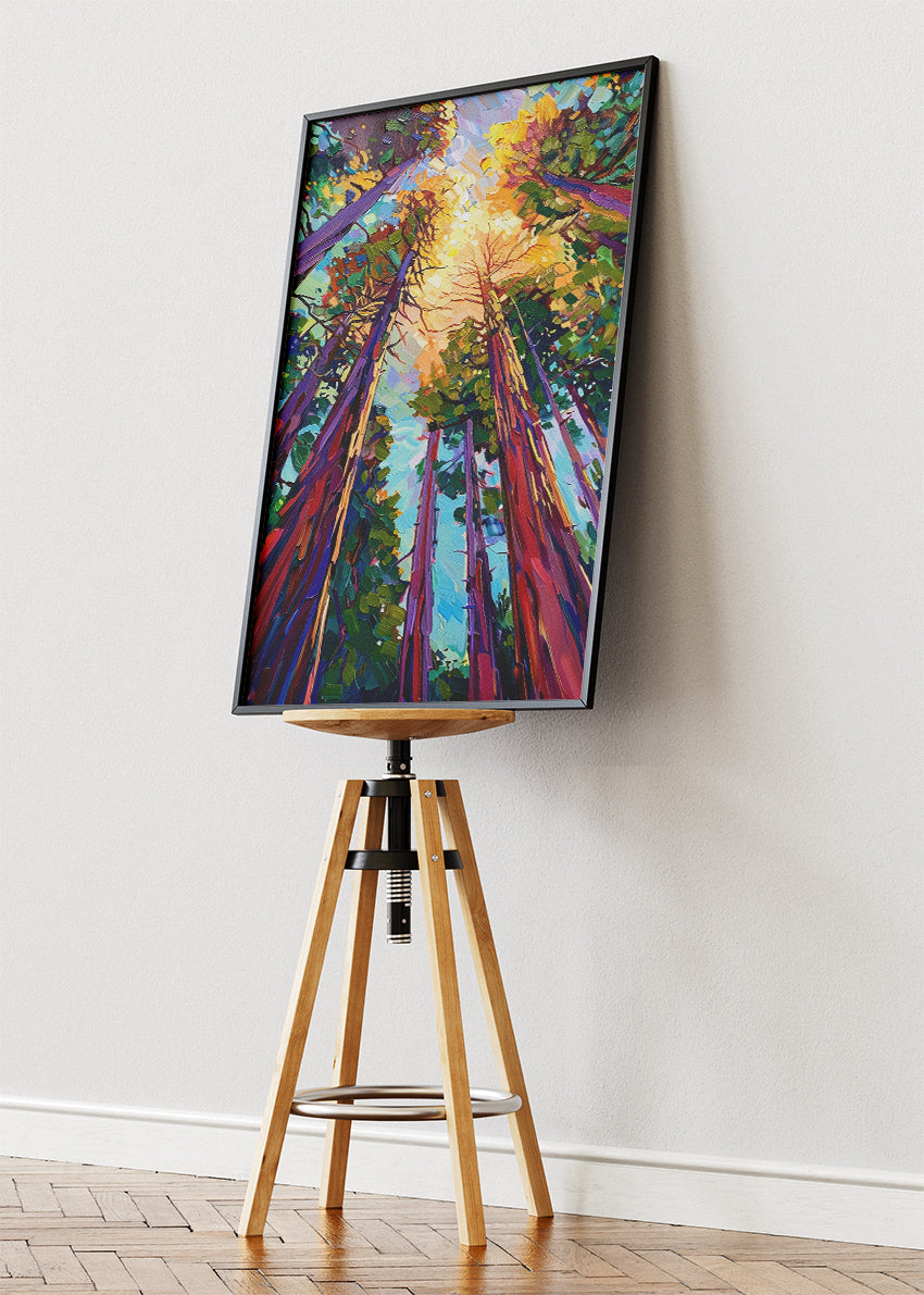 Colorful Forest Sky Perspective Canvas & Poster Print – AI PRINT LAB