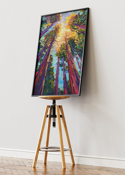 Colorful Forest Sky Perspective Canvas & Poster Print – AI PRINT LAB