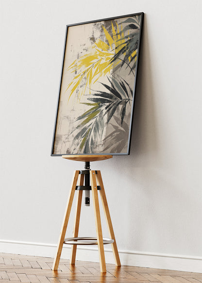Abstract Tropical Palm Leaves Canvas & Poster Print – AI PRINT LAB