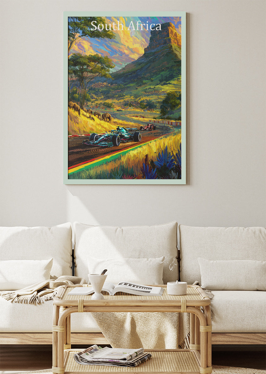 South Africa Safari Formula 1 Landscape Canvas Print & Poster – AI PRINT LAB
