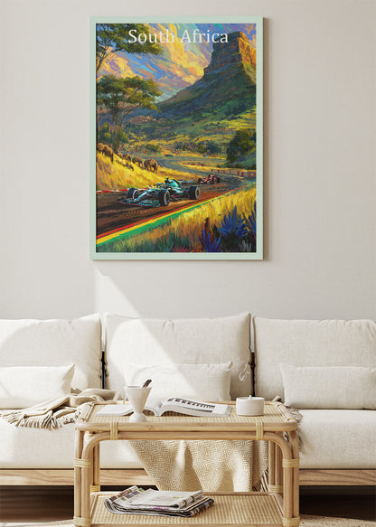 South Africa Safari Formula 1 Landscape Canvas Print & Poster – AI PRINT LAB