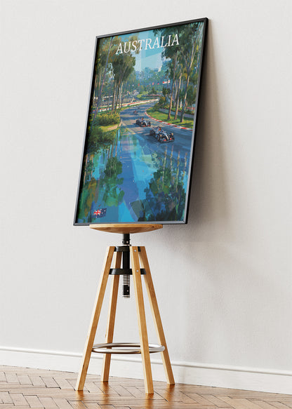 Australia Formula Racing Park Circuit Poster & Canvas Print | Scenic Motorsport Wall Art