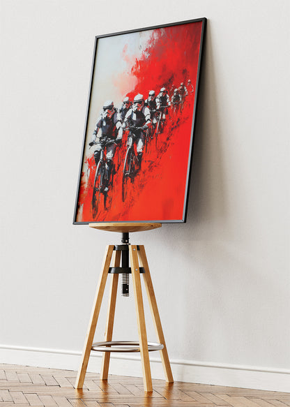 Stormtrooper Cycling Art Print & Canvas – Sci-Fi Bicycle Wall Art