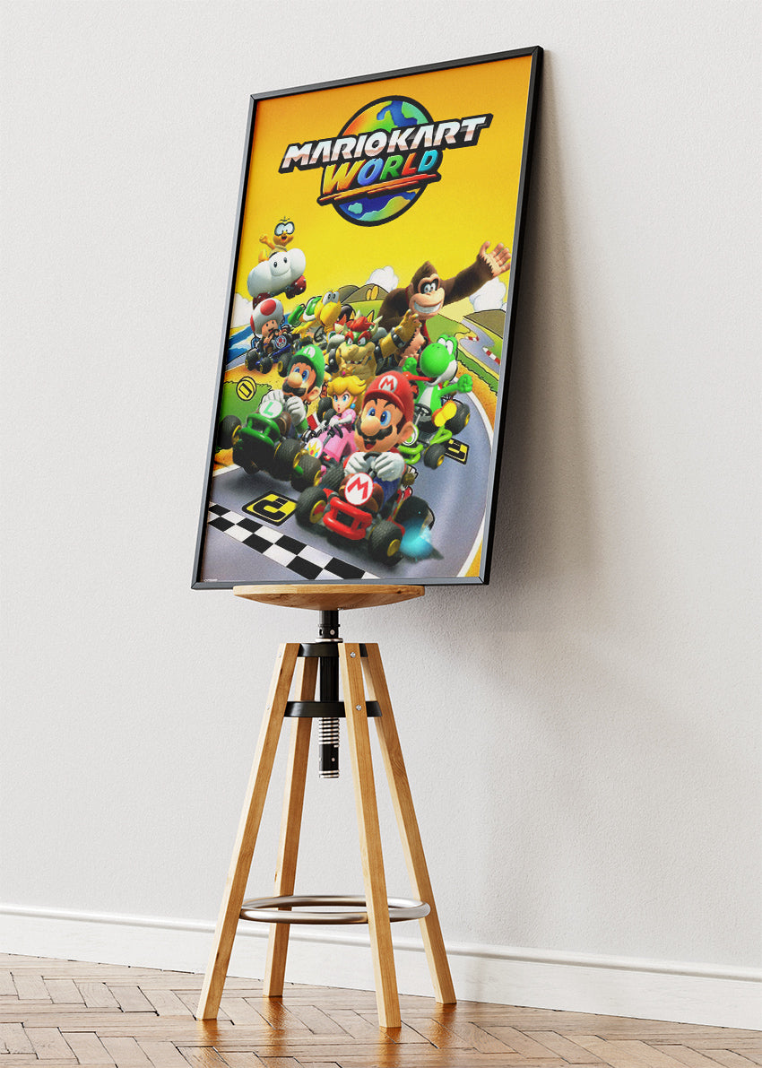 Mario Kart World Wall Art Poster & Canvas – Iconic Racing Heroes Gaming Artwork