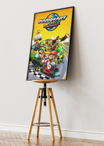 Mario Kart World Wall Art Poster & Canvas – Iconic Racing Heroes Gaming Artwork