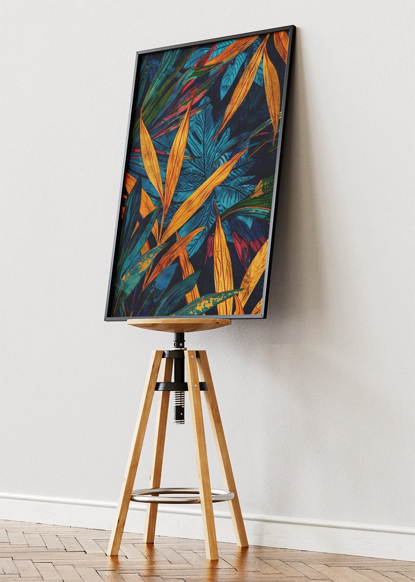 Tropical Jungle Leaves Pattern Canvas & Poster Print – AI PRINT LAB