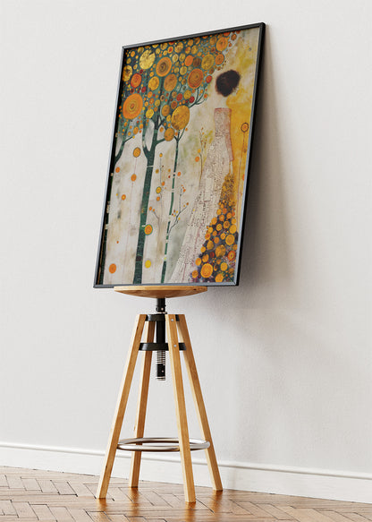 Golden Tree Dream Abstract Figure Canvas & Poster Print – AI PRINT LAB