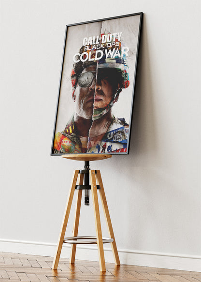 Call of Duty Black Ops Cold War Wall Art Poster & Canvas – Iconic Dual Soldier Gaming Artwork