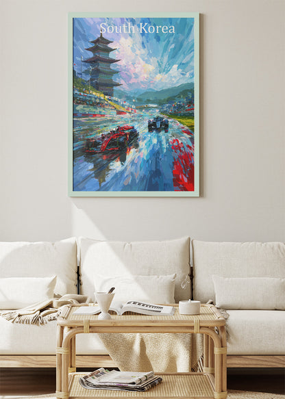 South Korea Temple Circuit Formula 1 Canvas Print & Poster – AI PRINT LAB