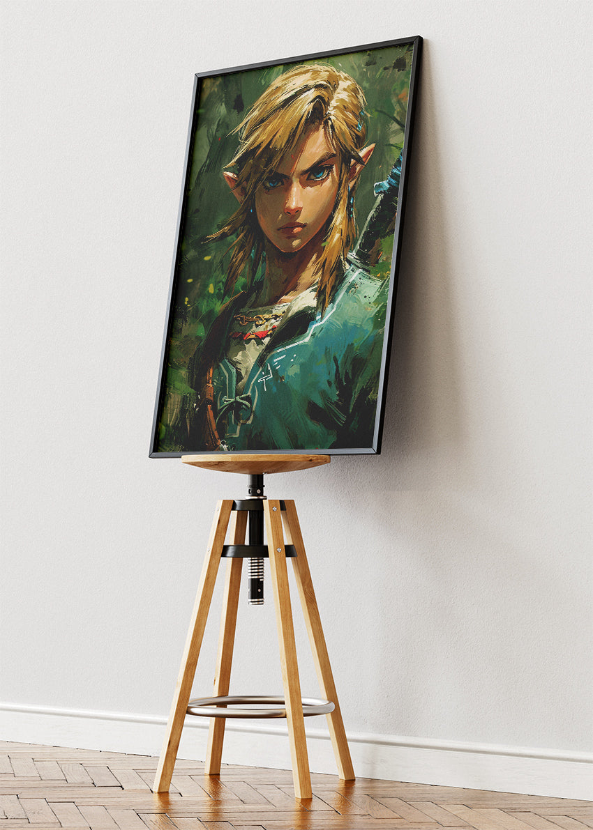 The Legend of Zelda Tears of the Kingdom Wall Art Poster & Canvas – Iconic Link Portrait Gaming Artwork