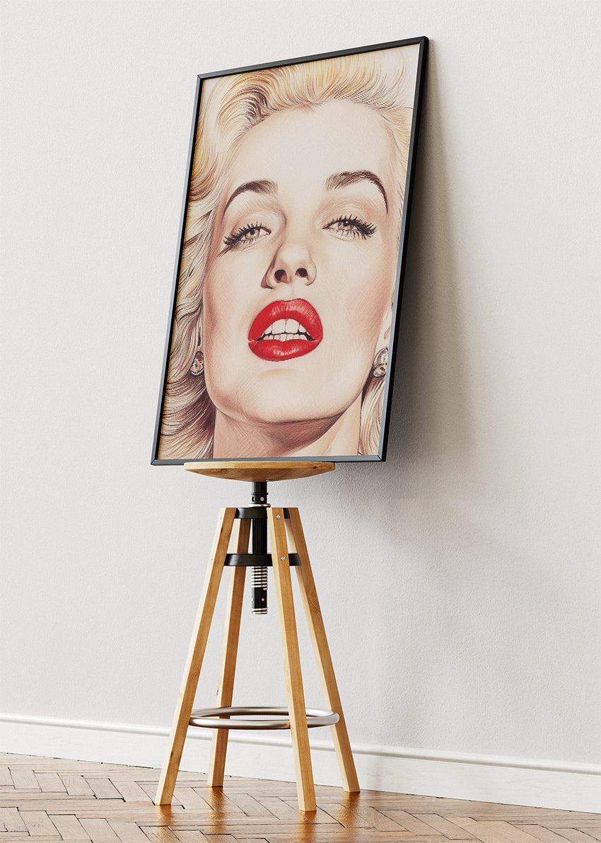 Marilyn Monroe Classic Hollywood Portrait – Vintage Glamour Wall Art Poster & Canvas