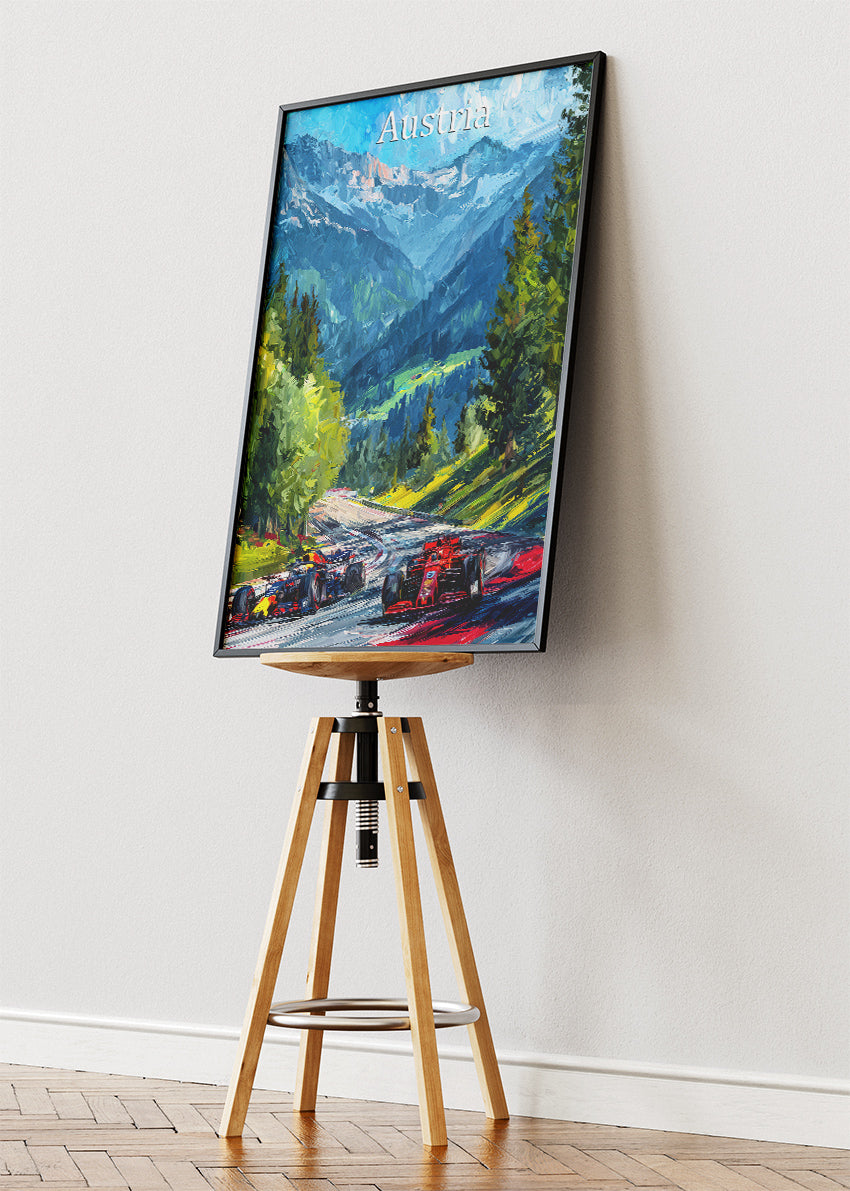 Austria Formula Racing Alpine Circuit Poster & Canvas Print | Scenic Motorsport Wall Art