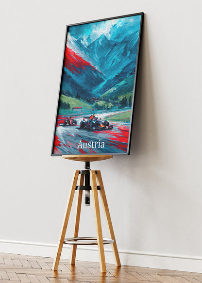Austria Formula Racing Poster & Canvas Print | Alpine Motorsport Wall Art