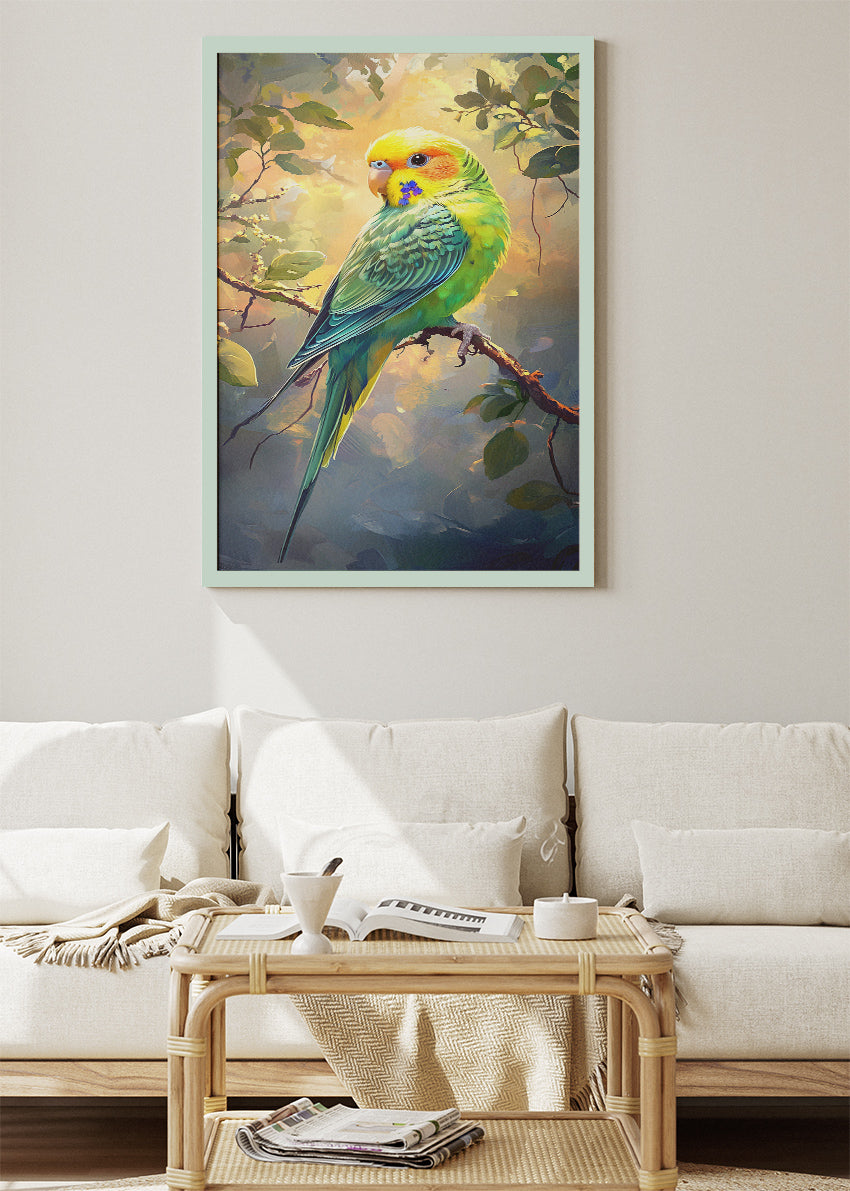 Colorful Parrot Wall Art Poster & Canvas Print – Tropical Bird Nature Artwork