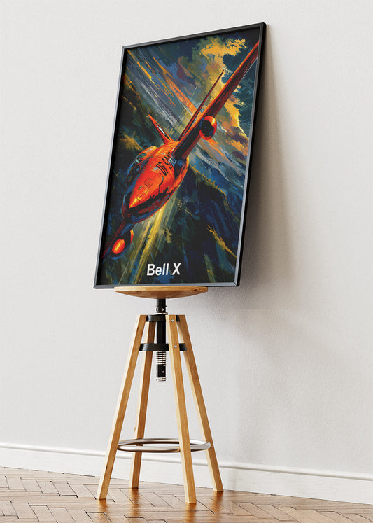 Bell X-1 Supersonic Rocket Plane Poster & Canvas Print – Aviation Art – Aiprintlab