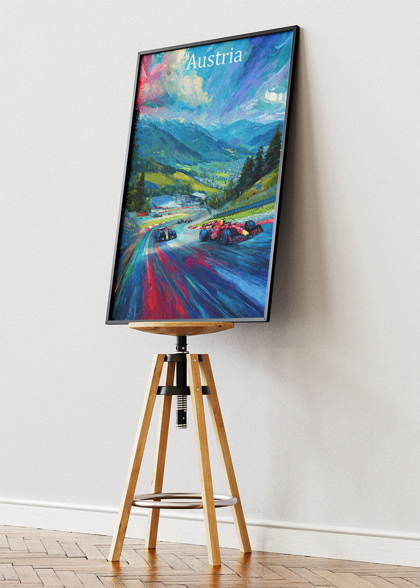 Austria Formula Racing Poster & Canvas Print | Alpine Motorsport Wall Art