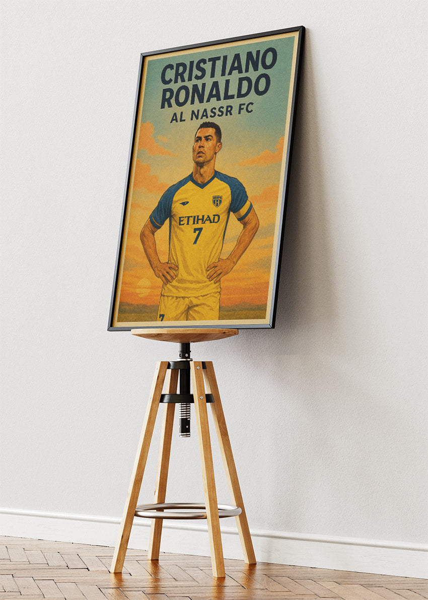 Cristiano Ronaldo Al Nassr FC Football Wall Art | Global Icon Striker Poster & Canvas