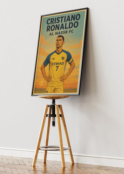 Cristiano Ronaldo Al Nassr FC Football Wall Art | Global Icon Striker Poster & Canvas