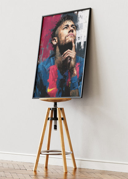 FC Barcelona Neymar Jr Wall Art | Artistic Football Icon Poster & Canvas
