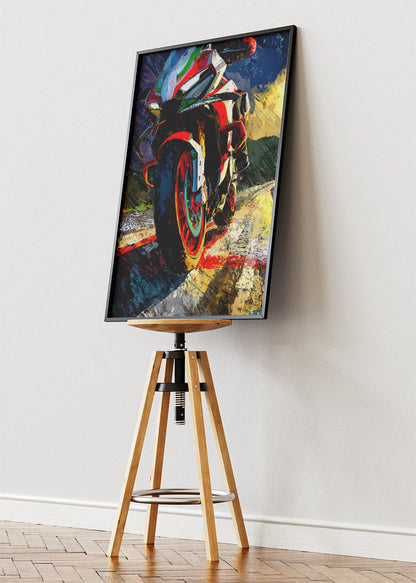 Austria MotoGP Extreme Lean Angle Racing Wall Art Poster & Canvas