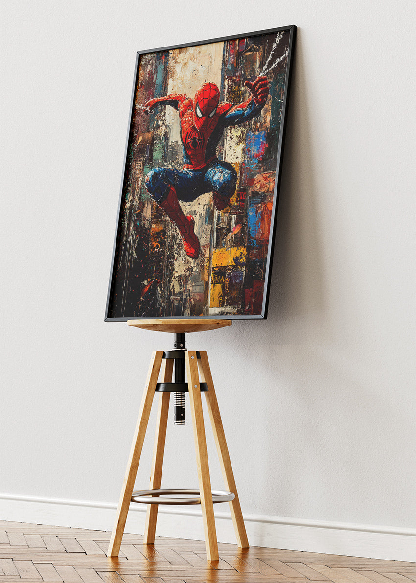 Spider-Man – Urban Action Street Art Canvas & Poster Print – AI PRINT LAB