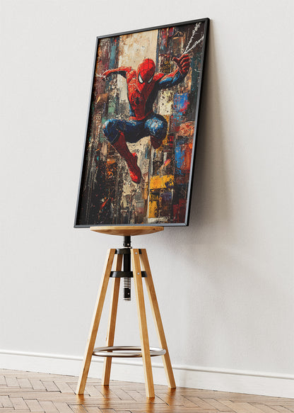 Spider-Man – Urban Action Street Art Canvas & Poster Print – AI PRINT LAB