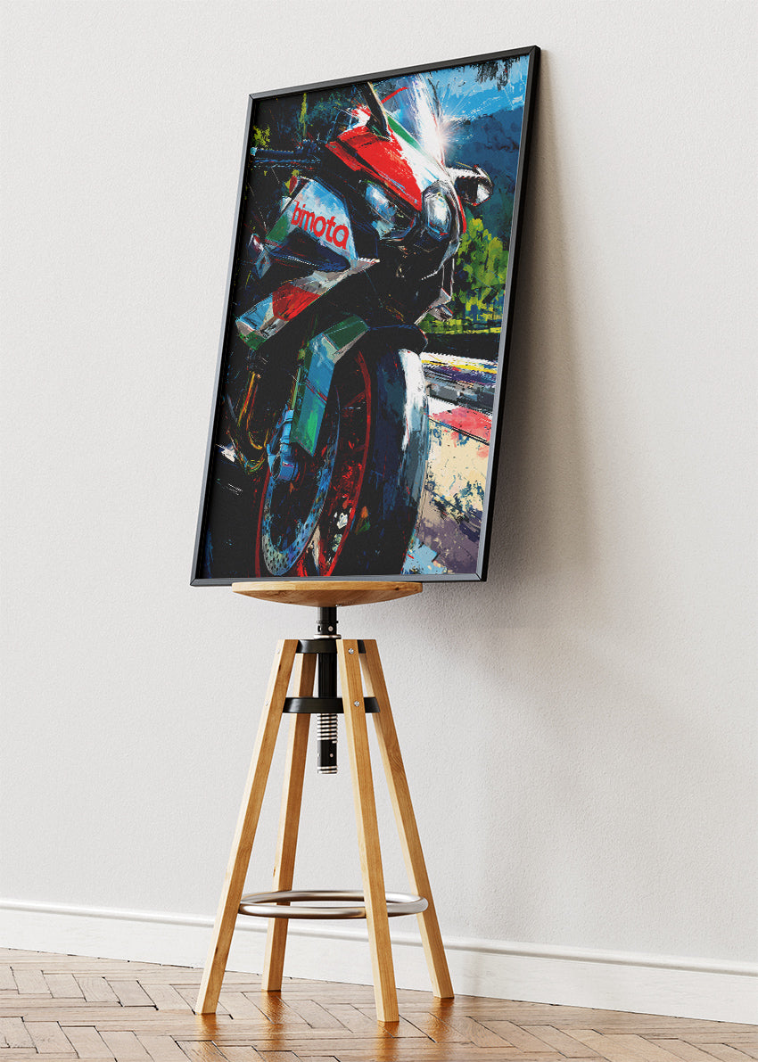 Bimota Superbike Close-Up Racing Wall Art Poster & Canvas