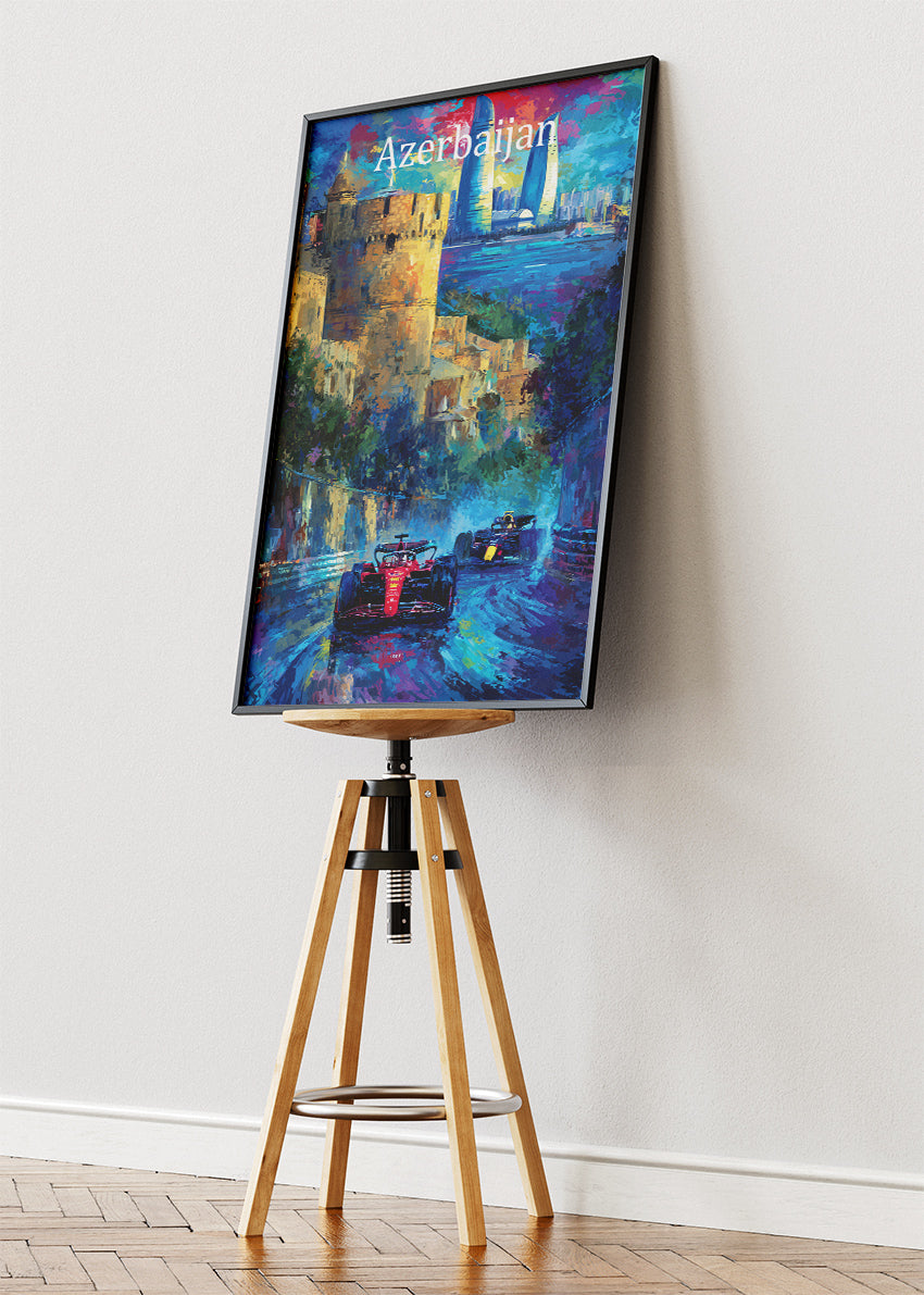 Azerbaijan Grand Prix Formula 1 Wall Art Poster & Canvas | Baku City Circuit Racing Print