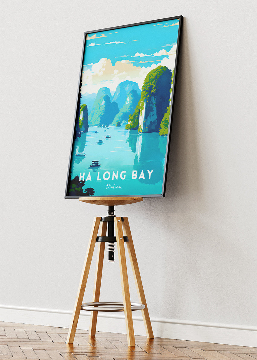Ha Long Bay Vietnam Poster & Canvas Print – Scenic Tropical Landscape Wall Art