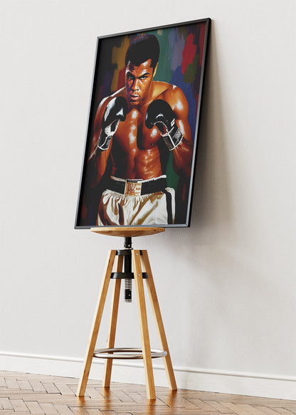 Muhammad Ali Boxing Poster & Canvas Art Print – Iconic Champion Portrait