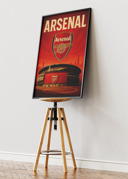 Arsenal Stadium Inspired Football Poster & Canvas | North London Wall Art