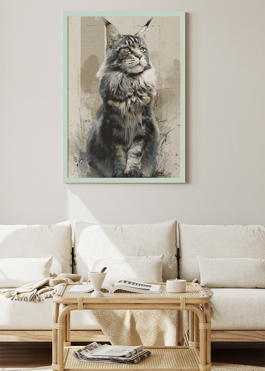 Majestic Lynx Cat Canvas Print & Poster – Elegant Wildlife Wall Art