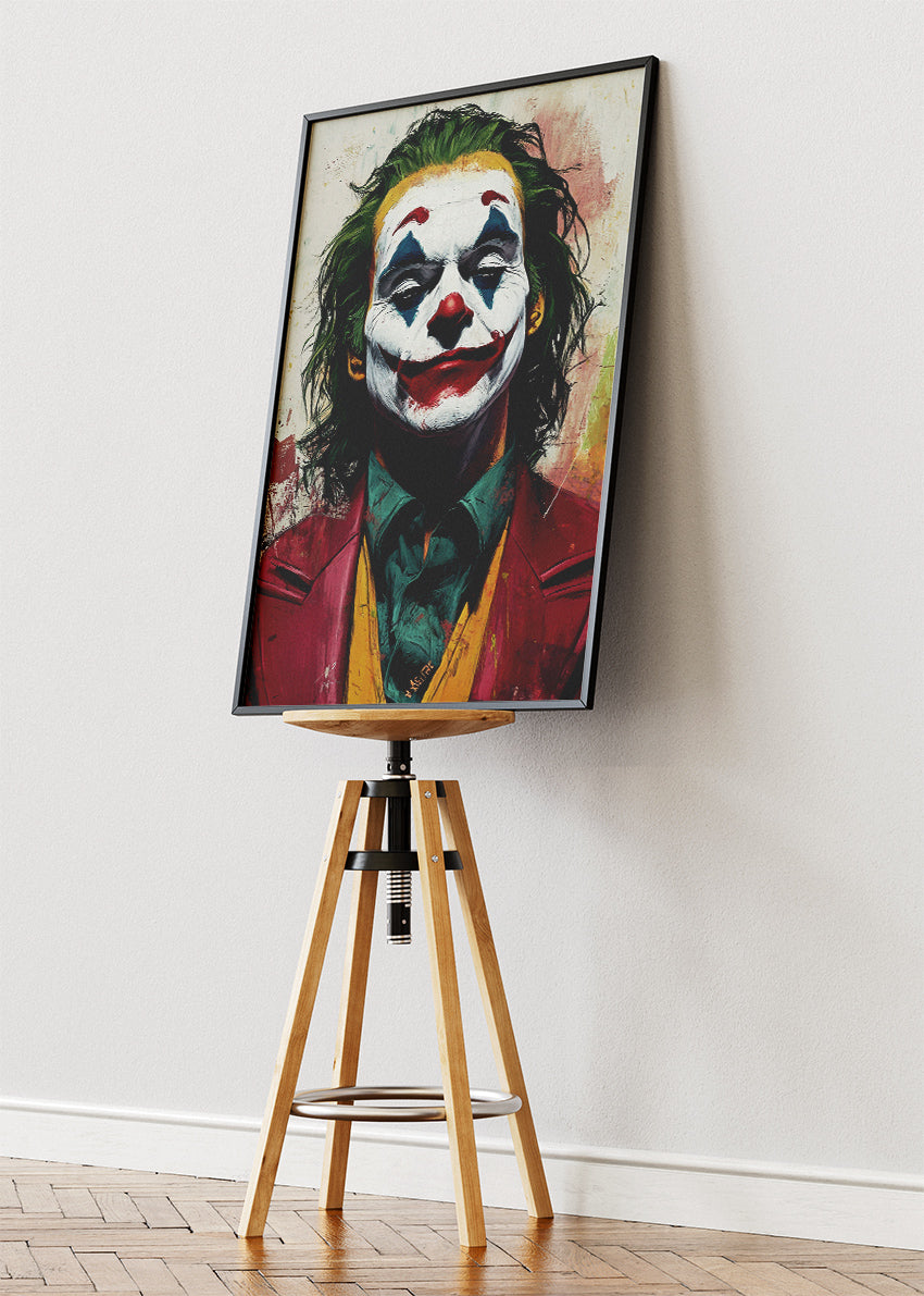 Joker – Modern Painted Portrait Canvas & Poster Print – AI PRINT LAB